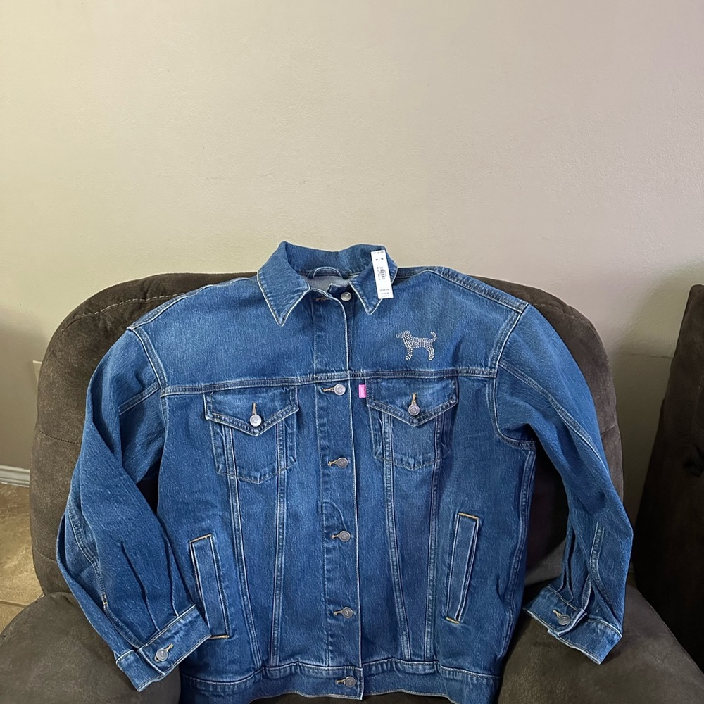 Victorias Secret Pink bling denim jacket